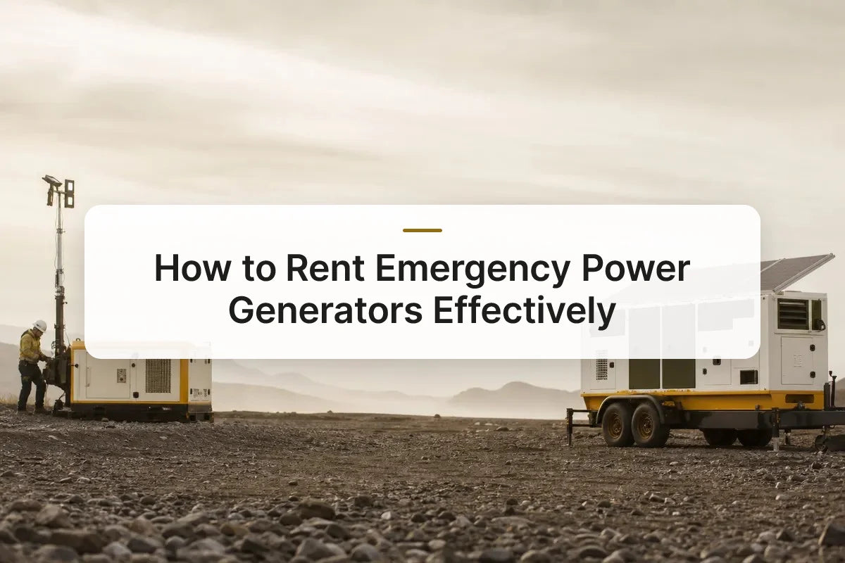 How to Rent Emergency Power Generators Effectively
