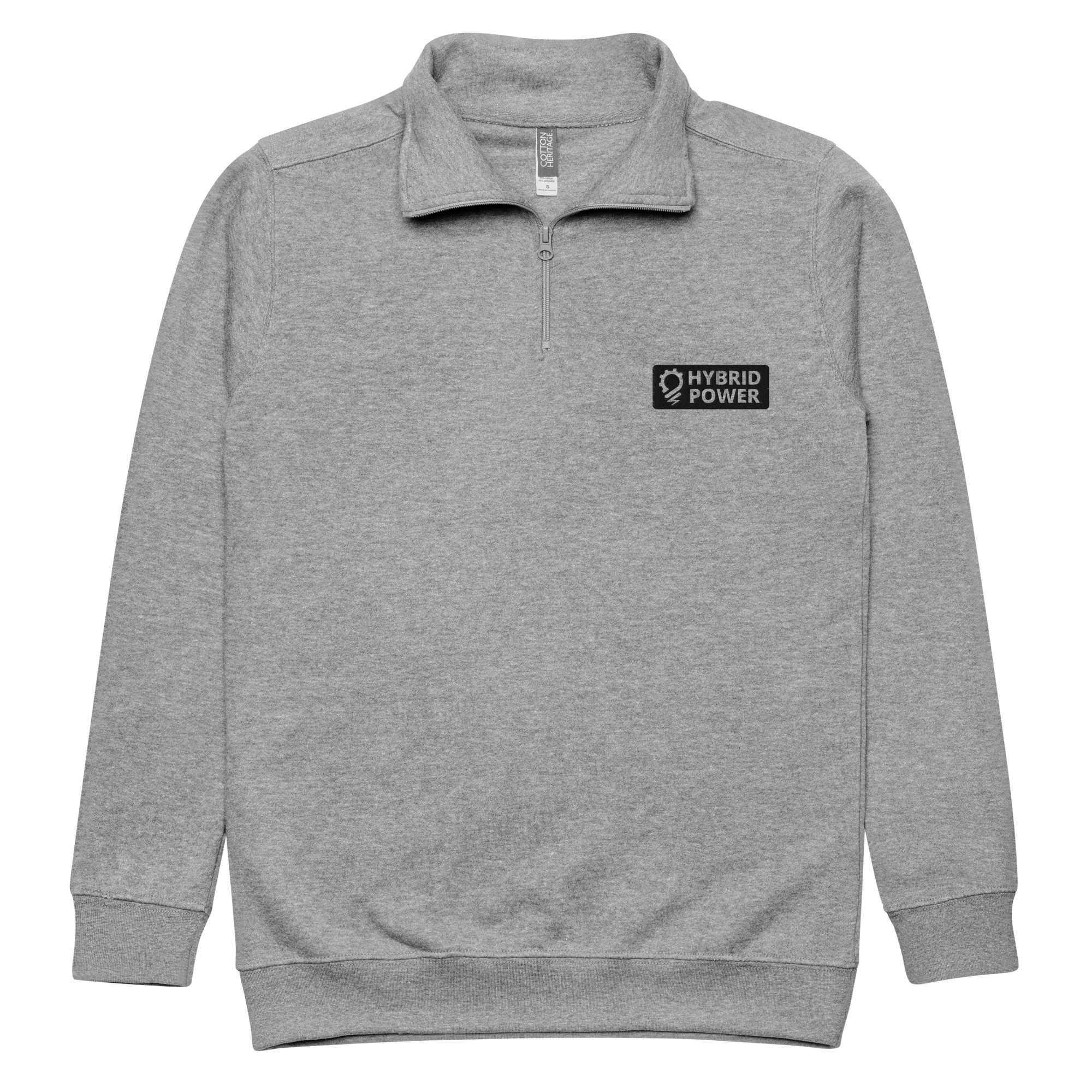 Fleece 1/4 Zip Sweater, Unisex (Grey)